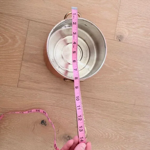 VTG Copper w/ Brass ODI Sauce Pan Korea - 5 1/4” X 3” - Picture 11 of 13